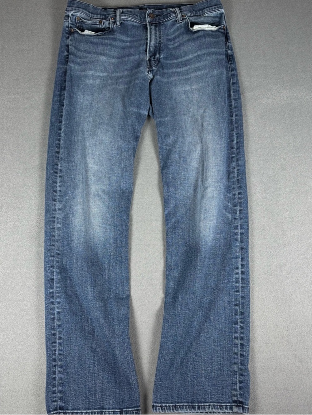 Lucky Brand 363 Vintage Straight Jeans Mens 38x34 Blue Denim Coolmax Stretch